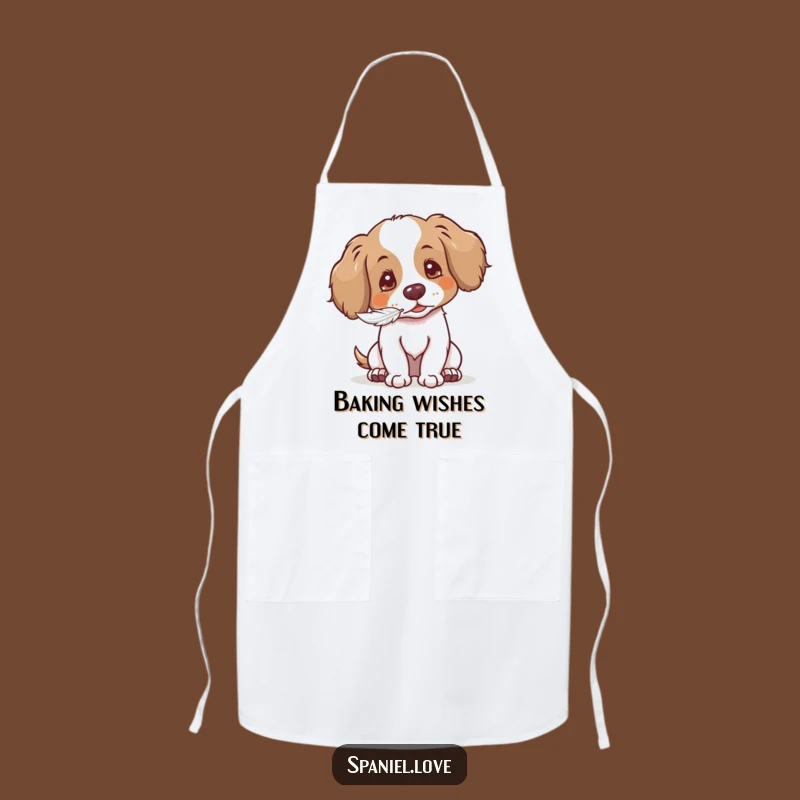 Gentle Spaniel Apron: Funny Seed Puff Kitchen Wear for Dog Lovers