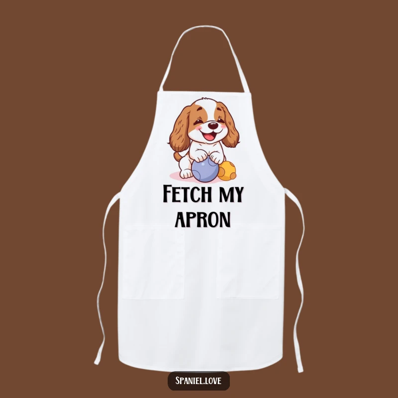Funny Kawaii Spaniel Barking Apron: Cook with Canine Cheer and Style