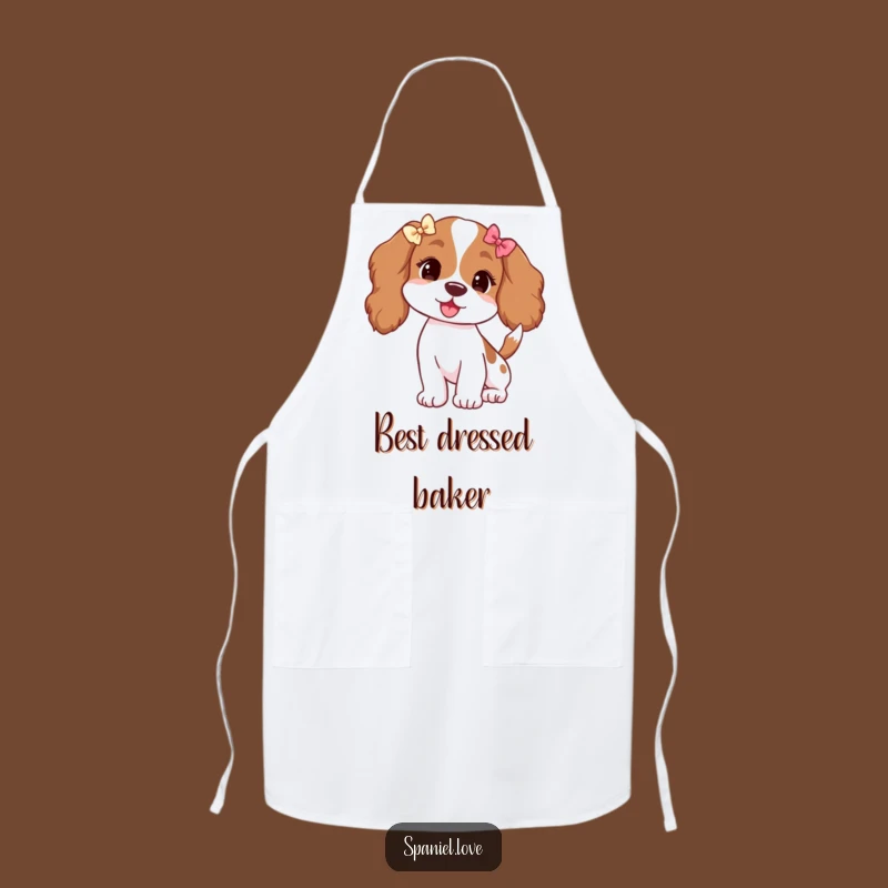 Funny Spaniel Bows Apron: Cook with Adorable Dog Style!