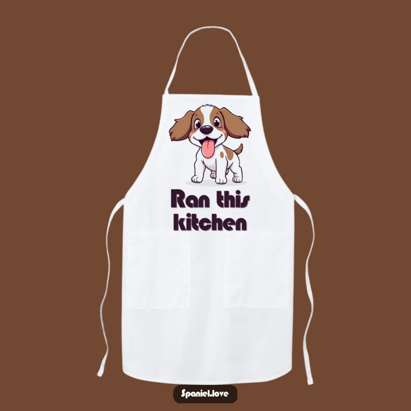 Funny Spaniel Panting Apron: Cheerful Kitchen Companion