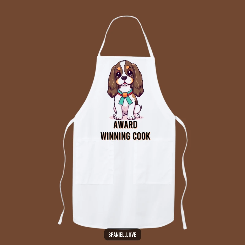 Funny Spaniel Ribbon Chef Apron: Cook with Panache and Hilarious Canine Style