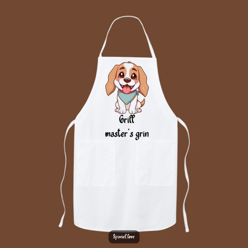 Happy Spaniel Bandana Apron - Cheerful Dog Lover Kitchen Gift