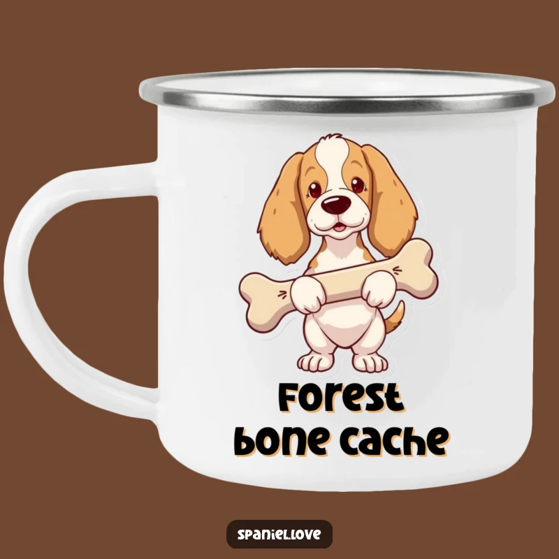 Funny Spaniel Big Bone Camping Mug: Adventure Fuel for Proud Souls