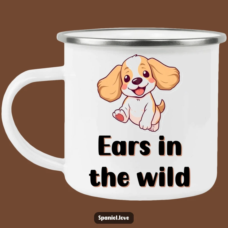 Funny Spaniel Camping Mug: Durable & Hilarious, Perfect Funny Gift for Outdoors