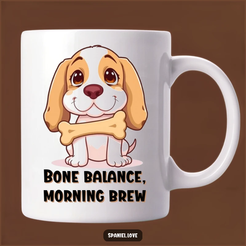 Funny Spaniel Bone Balance Mug: The Perfect Gift for a Clever Dog Lover