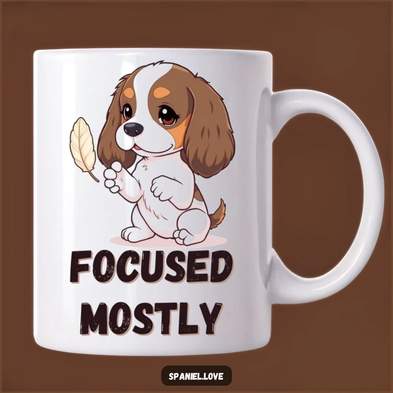 Funny Spaniel Tiny Paws Feather Play Mug - Adorable & Amusing Gift