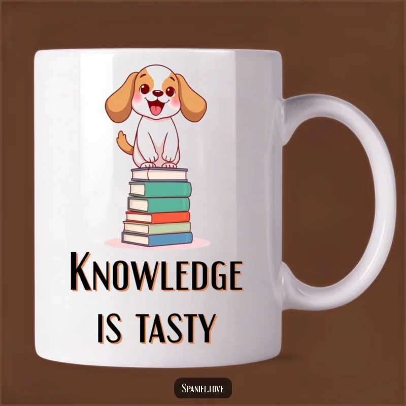 Funny Bookworm Spaniel Mug: Hilarious Gift for Smart Pups and Readers!