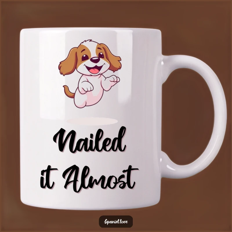 Funny Spaniel Jump Fail Mug - A Hilarious Gift for Dog Lovers