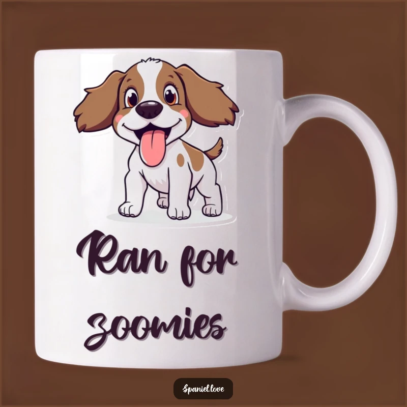 Funny Happy Spaniel Panting Mug: Hilarious Dog Lover Gift
