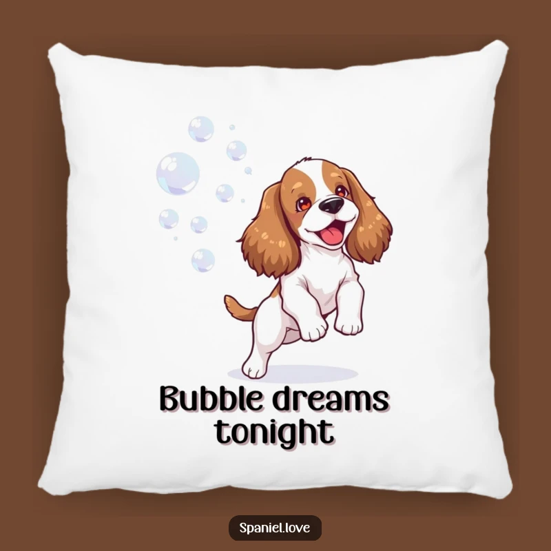 Funny Happy Spaniel Bubble Pillow: Cozy Comfort with Hilarious Joy!