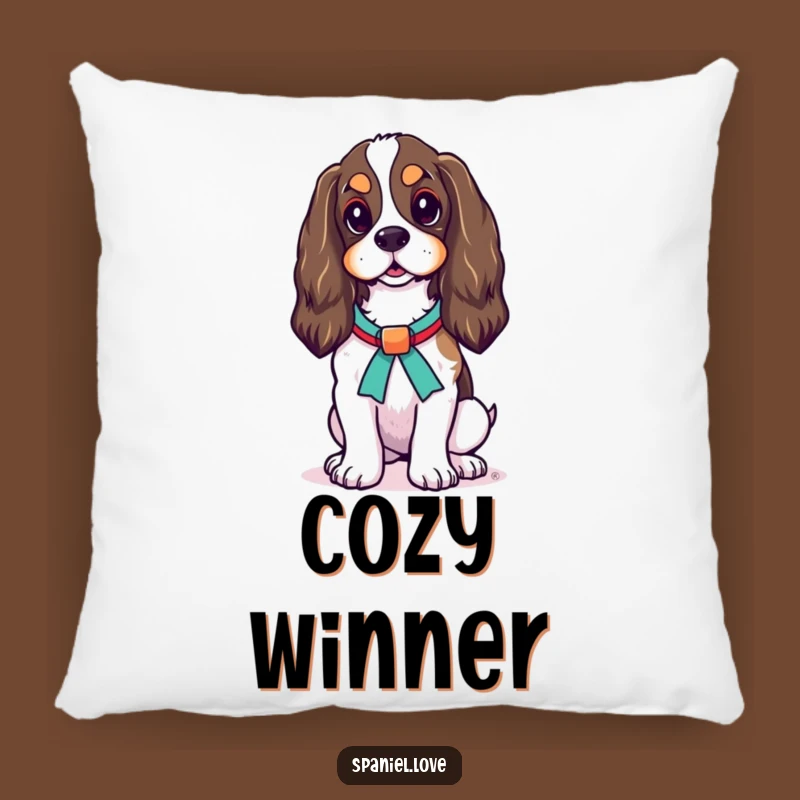 Comfy Spaniel Ribbon Pillow: Add a Funny Touch of Elegance to Your Decor