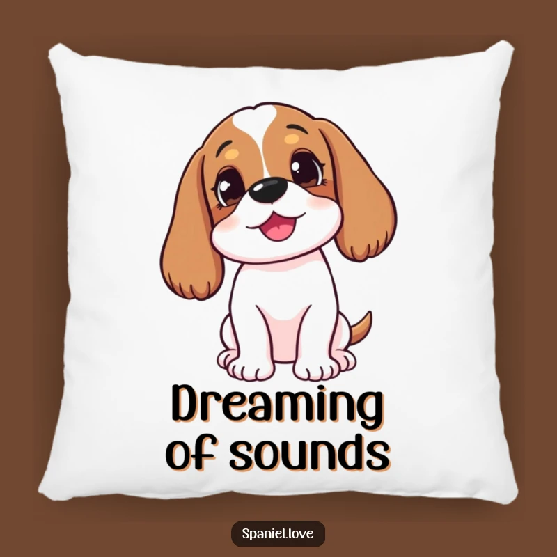 Funny Tilted Spaniel Pillow: Cozy Comfort with Canine Curiosity