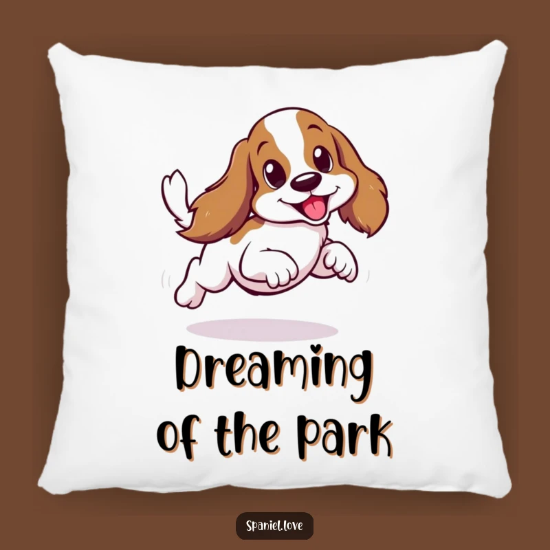 Funny Spaniel Scurry Pillow - Cozy Hilarious Dog Decor Gift