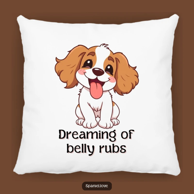 Funny Gleeful Spaniel Pillow - Soft Spinning Dog Cushion, Comfortable Humorous Accent