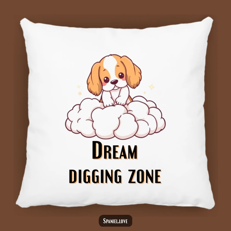 Funny Spaniel Cloud Digging Pillow: Cozy Comfort with a Dreamy Touch