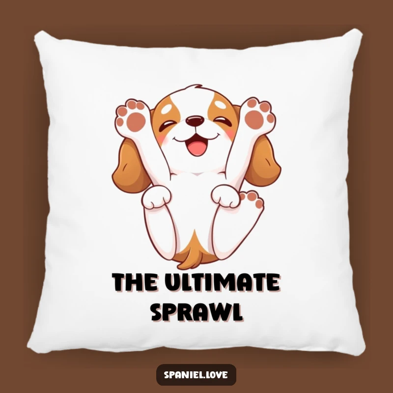 Funny Spaniel Back Roll Pillow: Cozy Dog Paws Up Comfort