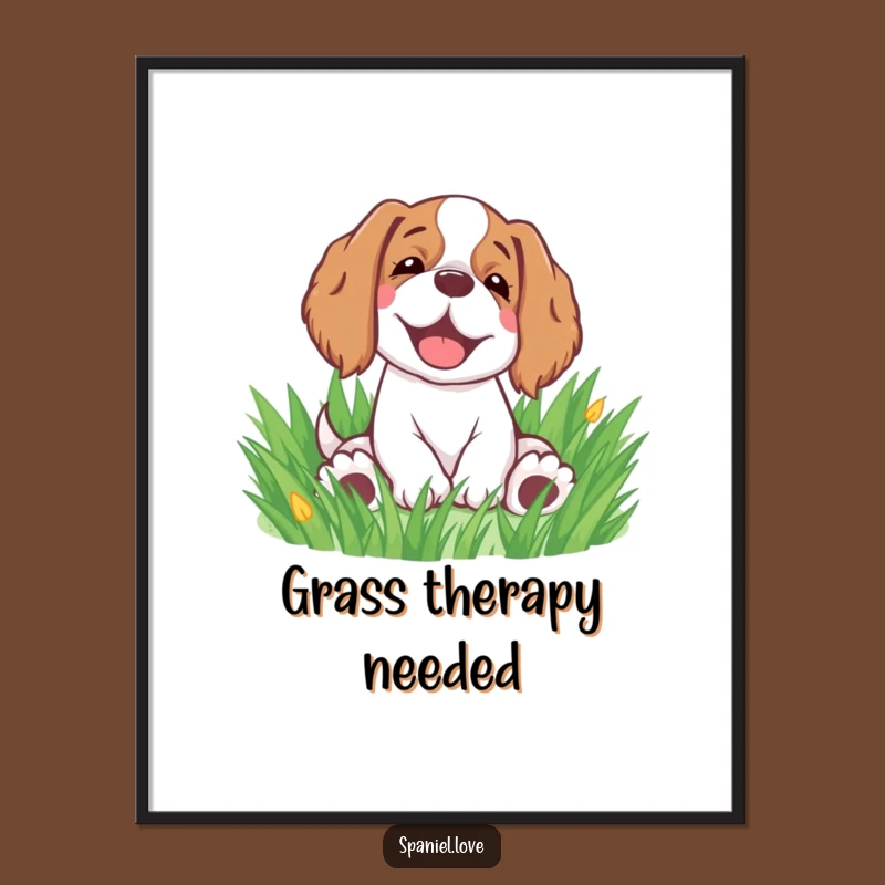 Funny Spaniel Rolling Digital Print - Instant Happy Wall Art!