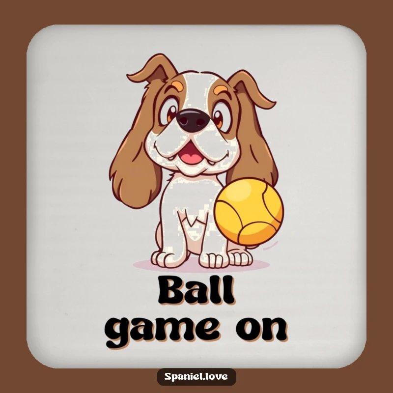 Funny Spaniel Surprise Drink Coasters: Protect Surfaces with Playful Art