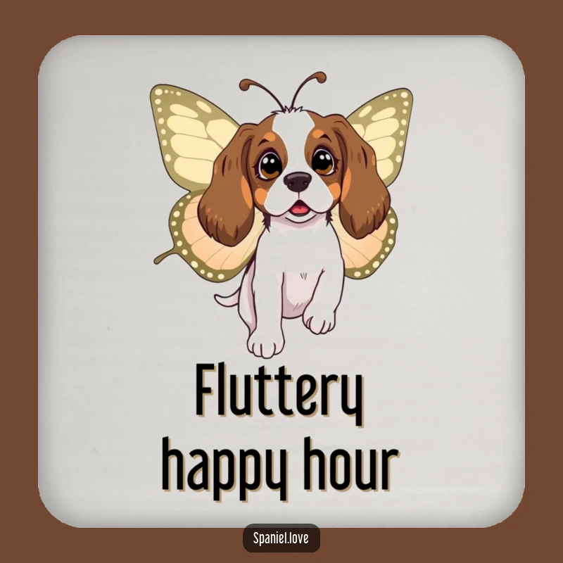 Funny Spaniel Butterfly Coasters: Protect Surfaces with Whimsical Charm!