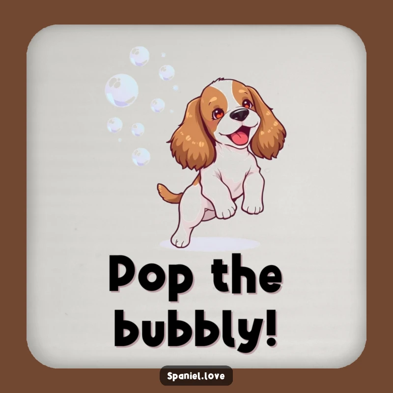 Funny Happy Spaniel Bubble Coasters: Protect Surfaces with Joyful Charm!