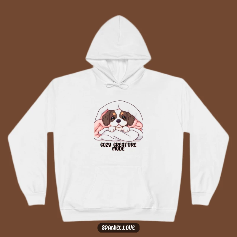 Funny Spaniel Puppy Hoodie: Cozy Blanket Peek Wear, Ideal Funny Gift