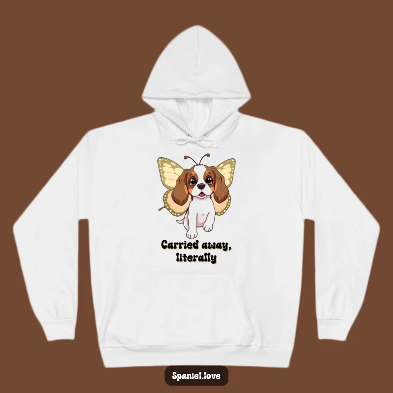Cozy Funny Spaniel Butterfly Hoodie: Wrap Up in Whimsical, Hilarious Comfort!