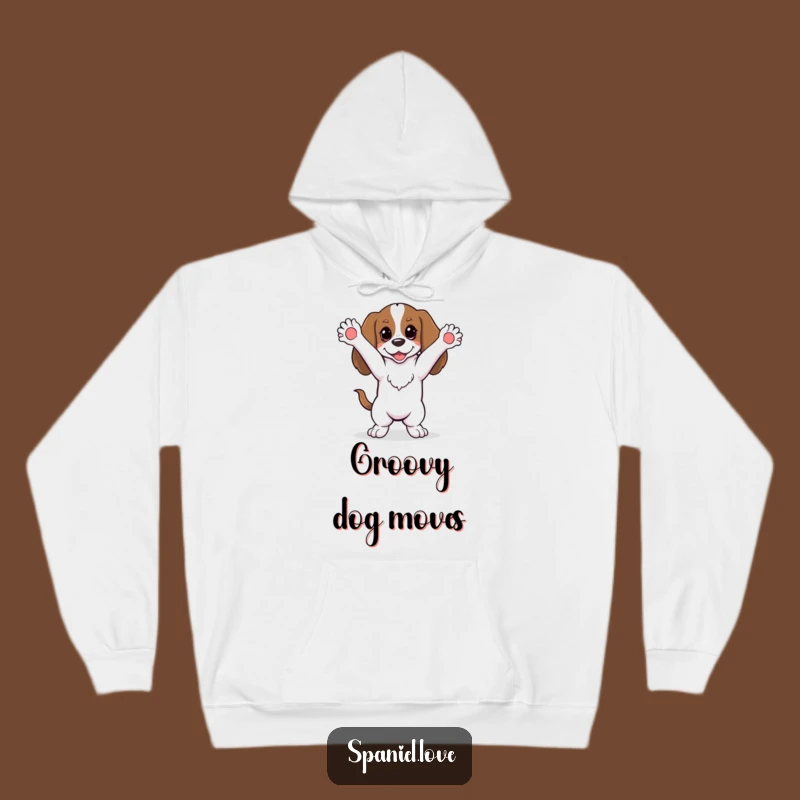 Funny Dancing Spaniel Hoodie: Cozy Up with Canine Moves and Humor