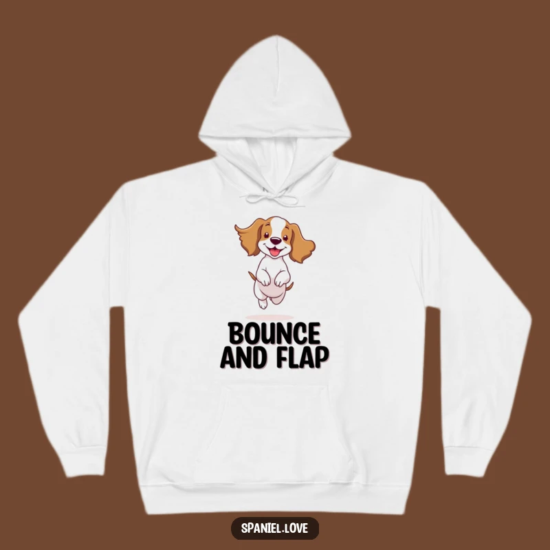 Funny Spaniel Bouncing Ears Flapping Hoodie: Cozy & Carefree
