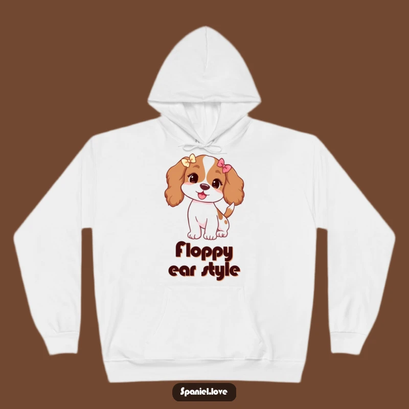 Funny Spaniel Bows Hoodie: Cozy Comfort with Adorable Dog Style!