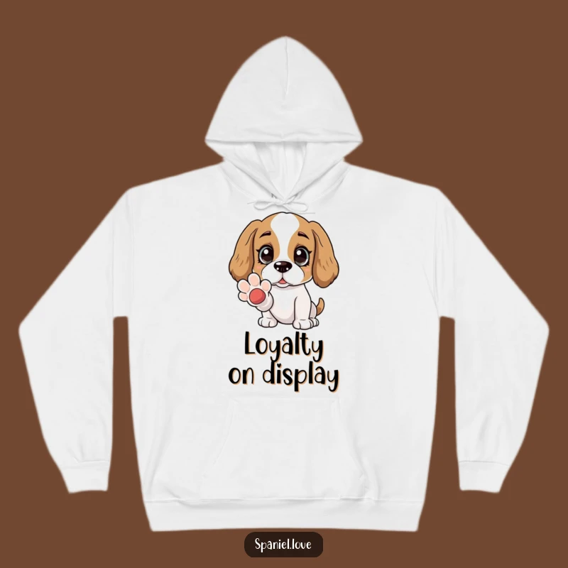 Funny Spaniel Paw Friend Hoodie: Cozy Adoring Eyes for Warm Hugs