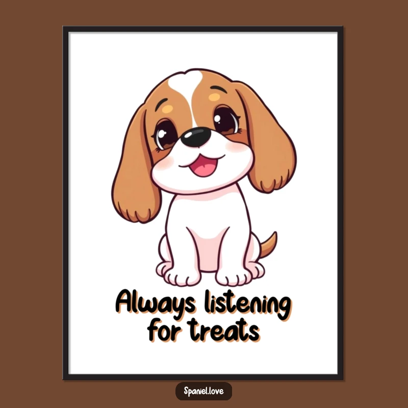 Free Printable Spaniel Wall Art: Attentive Listening Downloadable Art Gift
