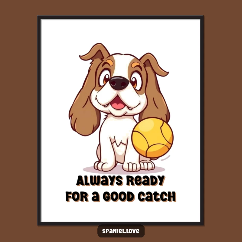 Free Printable Spaniel Surprise Wall Art: Funny Dog Downloadable Decor for Enthusiasts
