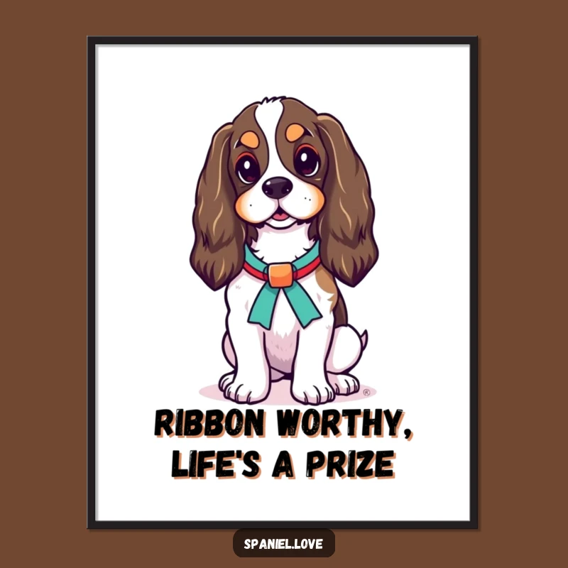 Free Printable Spaniel Wall Art: Dapper Dog Downloadable Art Print