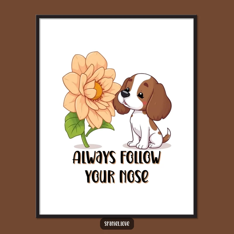 Funny Spaniel Wall Art Free Printable: Cute Dog Decor Gift