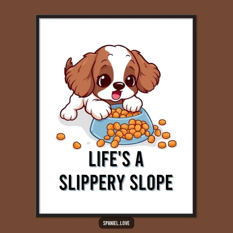 Funny Spaniel Wall Art Free Printable: Comical Dog Decor