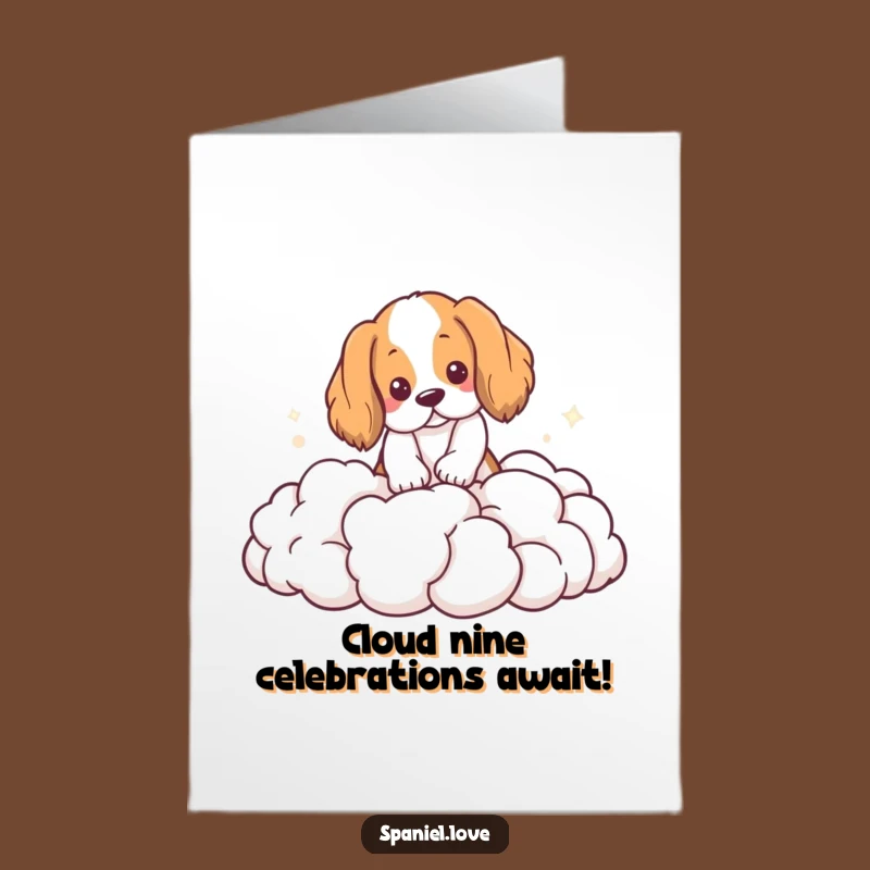 Free Printable Congrats Card: Cloud Digging Spaniel, Joyful Downloadable Gift