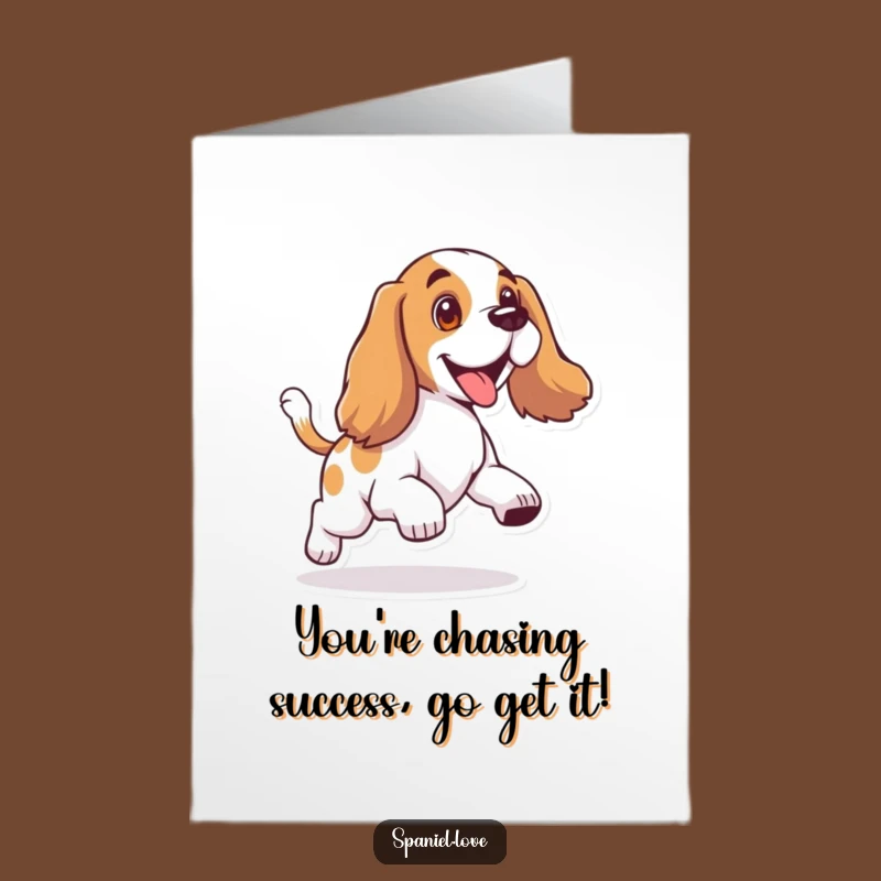 Free Printable Happy Spaniel Congrats Card - Funny Downloadable Gift for Enthusiastic Wins
