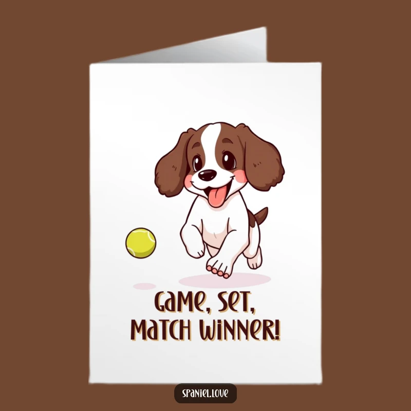 Spaniel Congrats Card Free Printable: Playful Doggy Success, Downloadable Fun!