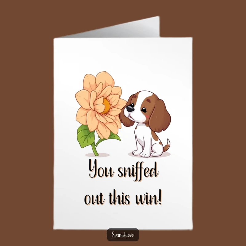 Spaniel Congratulations Card Free Printable: Cute Dog Lovers Gift
