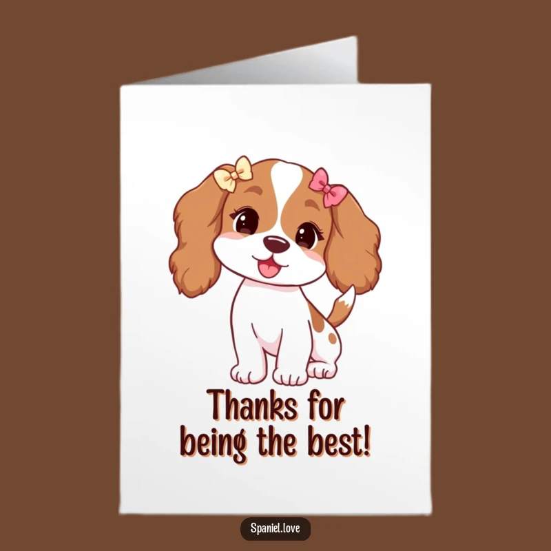 Free Printable Spaniel Thank You Card: Adorable Doggy Gratitude, Downloadable Joy