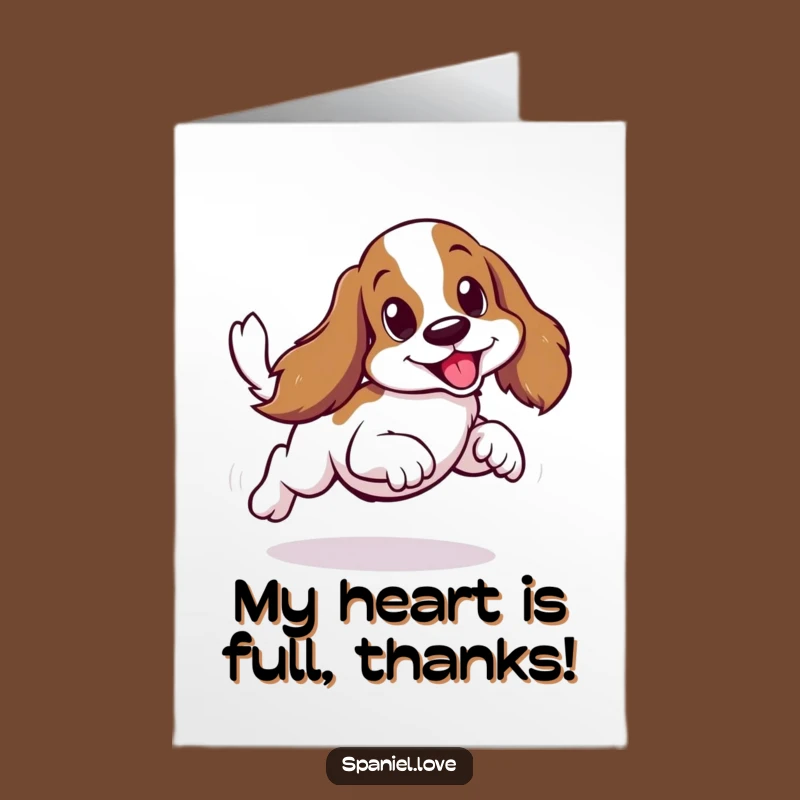 Free Printable Thank You Card: Giddy Spaniel - Funny Downloadable Gift