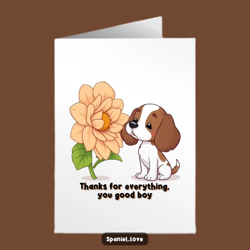 Thank You Spaniel Card Free Printable: Dog Appreciation Gift