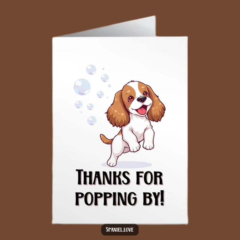 Free Printable Thank You Card: Spaniel Bubble Fun, Delightful Downloadable Gift