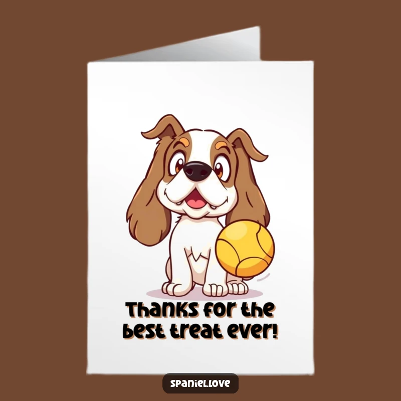 Free Printable Thank You Spaniel Card: Surprise Dog Downloadable Gift for Expressing Gratitude