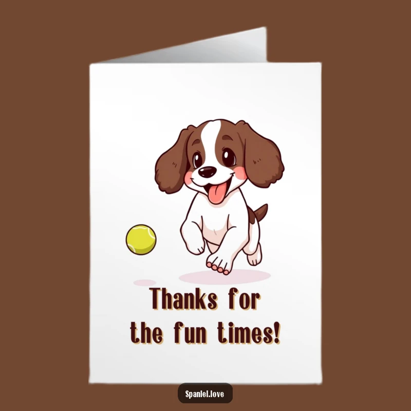 Free Printable Spaniel Thank You Card: Playful Doggy Gratitude, Downloadable Smiles
