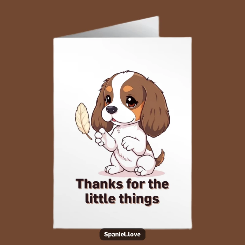 Free Printable Thank You Card: Spaniel Feather Bat! Downloadable Gratitude Gift