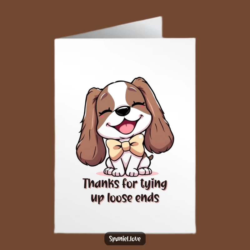 Free Printable Thank You Card: Spaniel Bowtie Style - Funny Print at Home
