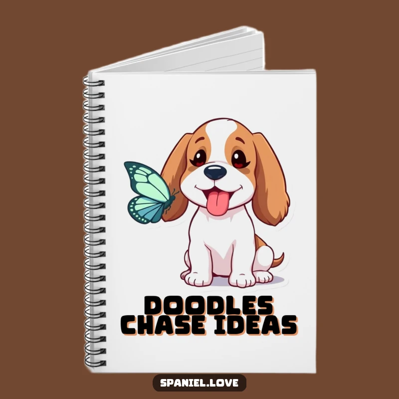 Funny Spaniel Butterfly Chase Notebook: Jot Down Ideas with Playful Flair