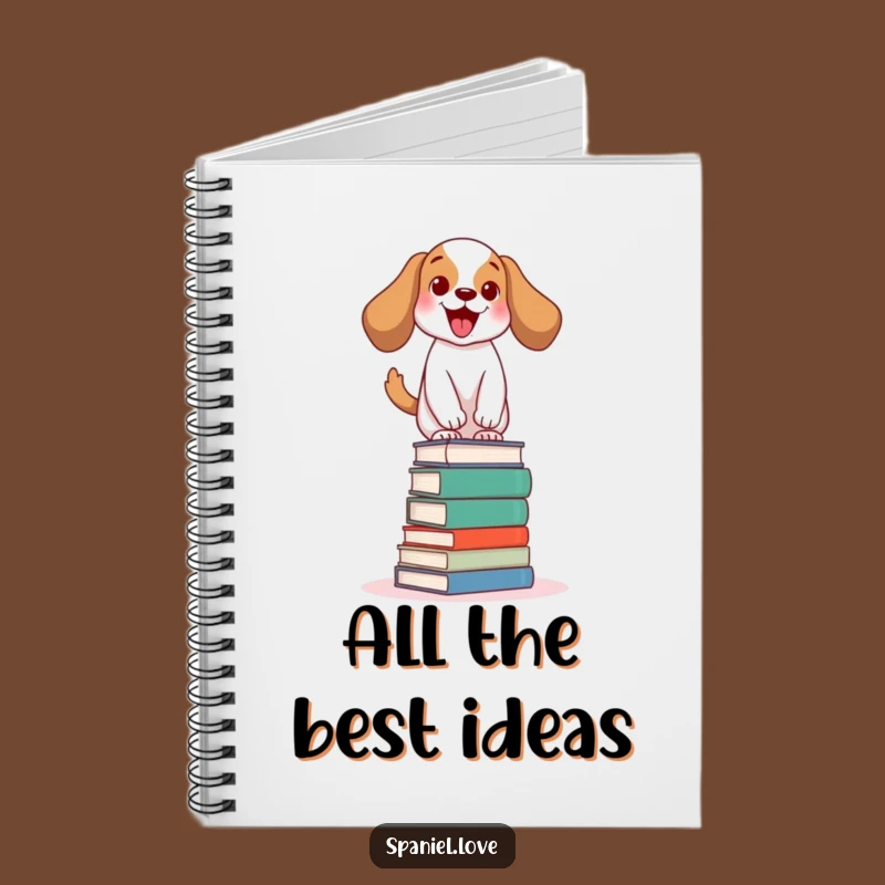 Funny Bookworm Spaniel Journal: Jot Down Brilliant Ideas!