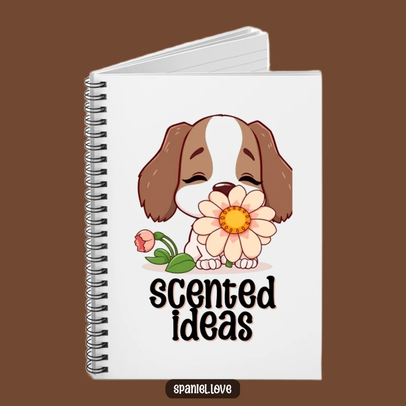 Funny Spaniel Flower Notebook: Jot Down Joy with a Happy Pup's Bloom.